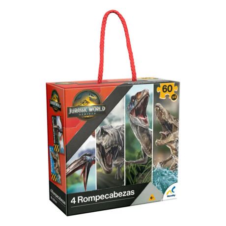 PUZZLE JURASSIC WORLD 4 60 PIEZAS 4 EN 1 001
