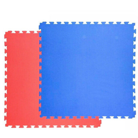 Piso Goma Eva Tatami Encastrable 1mx1mx3cm Gimnasio Rojo/Azul