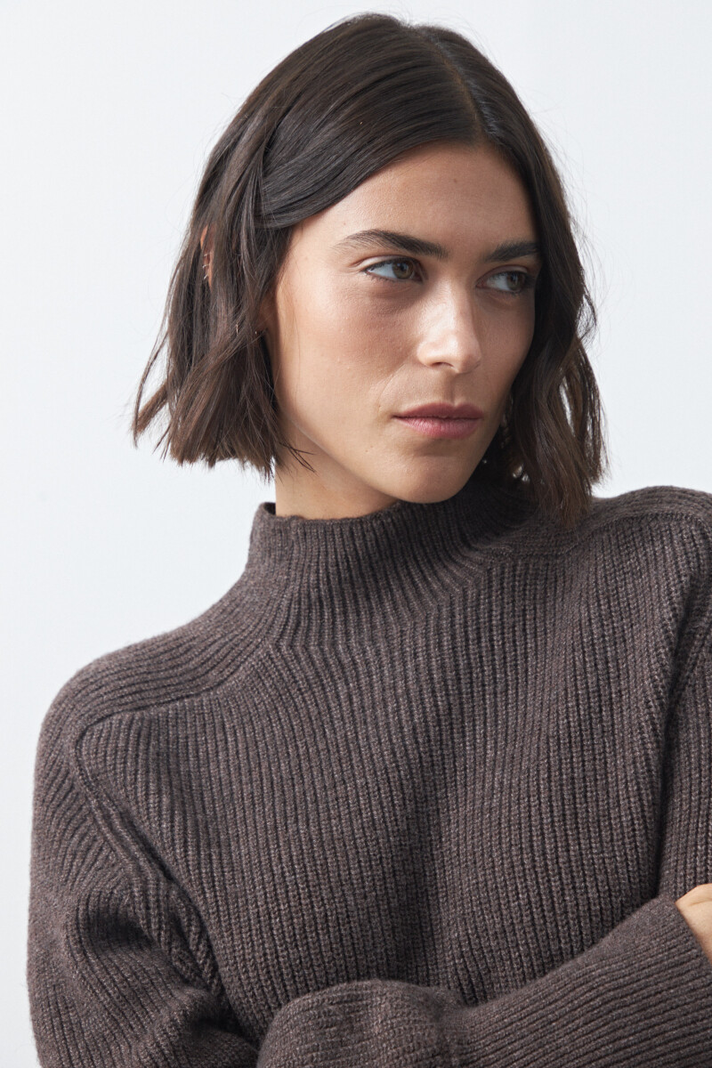 POLERA DALMA Marrón oscuro