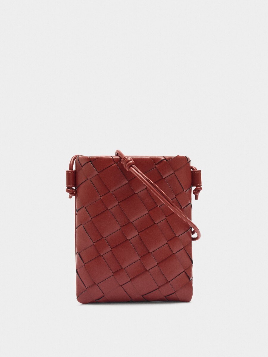Bolsa Para Móvil Trenzada rojo