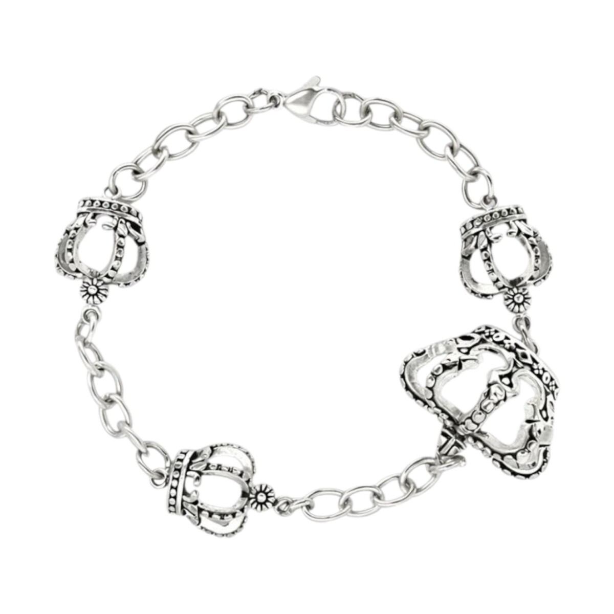 Pulsera Coronas-Plata 925- Sin Piedra-PU3835 - sinpiedra 