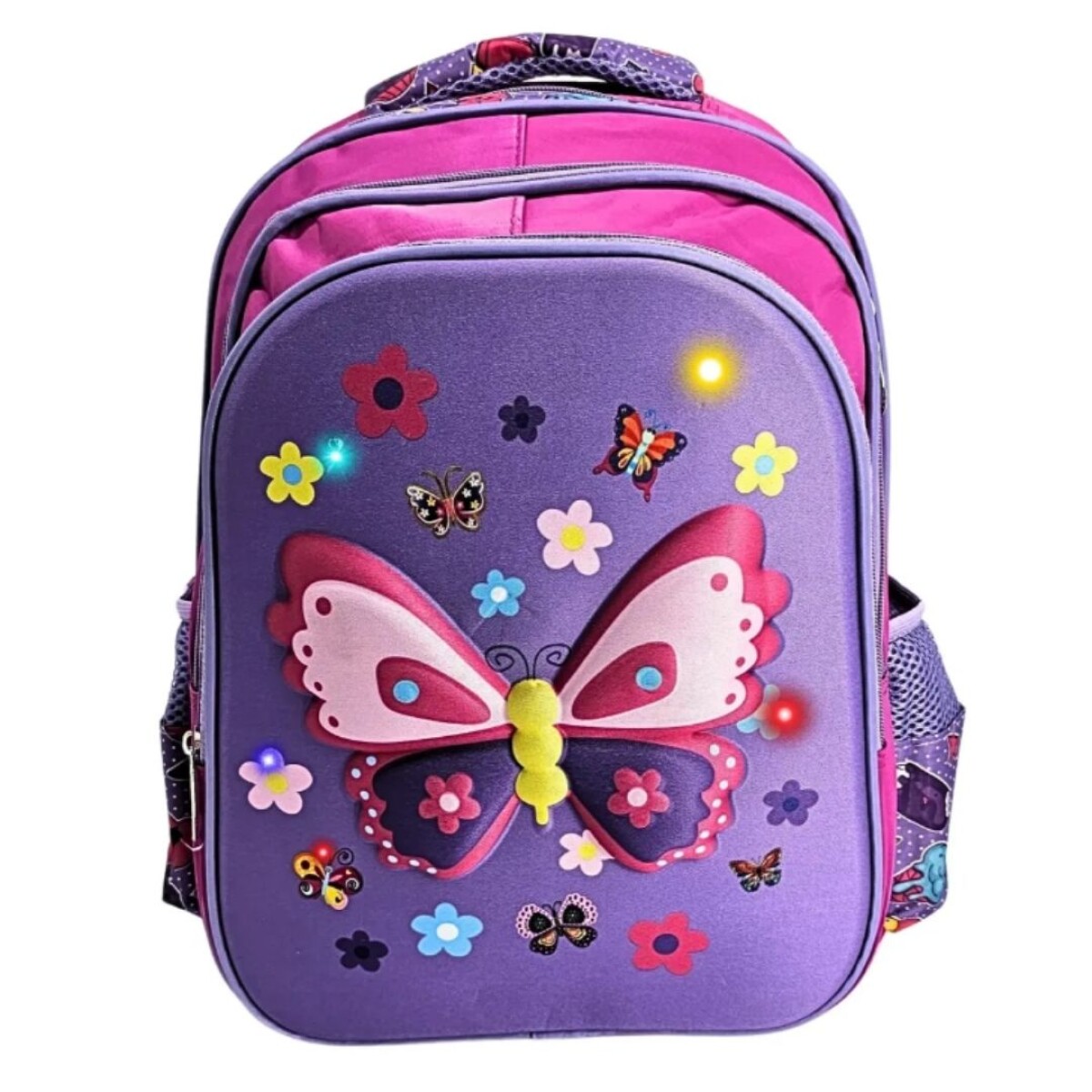 Mochilas Escolares Estampadas Con Luces - Mariposa 
