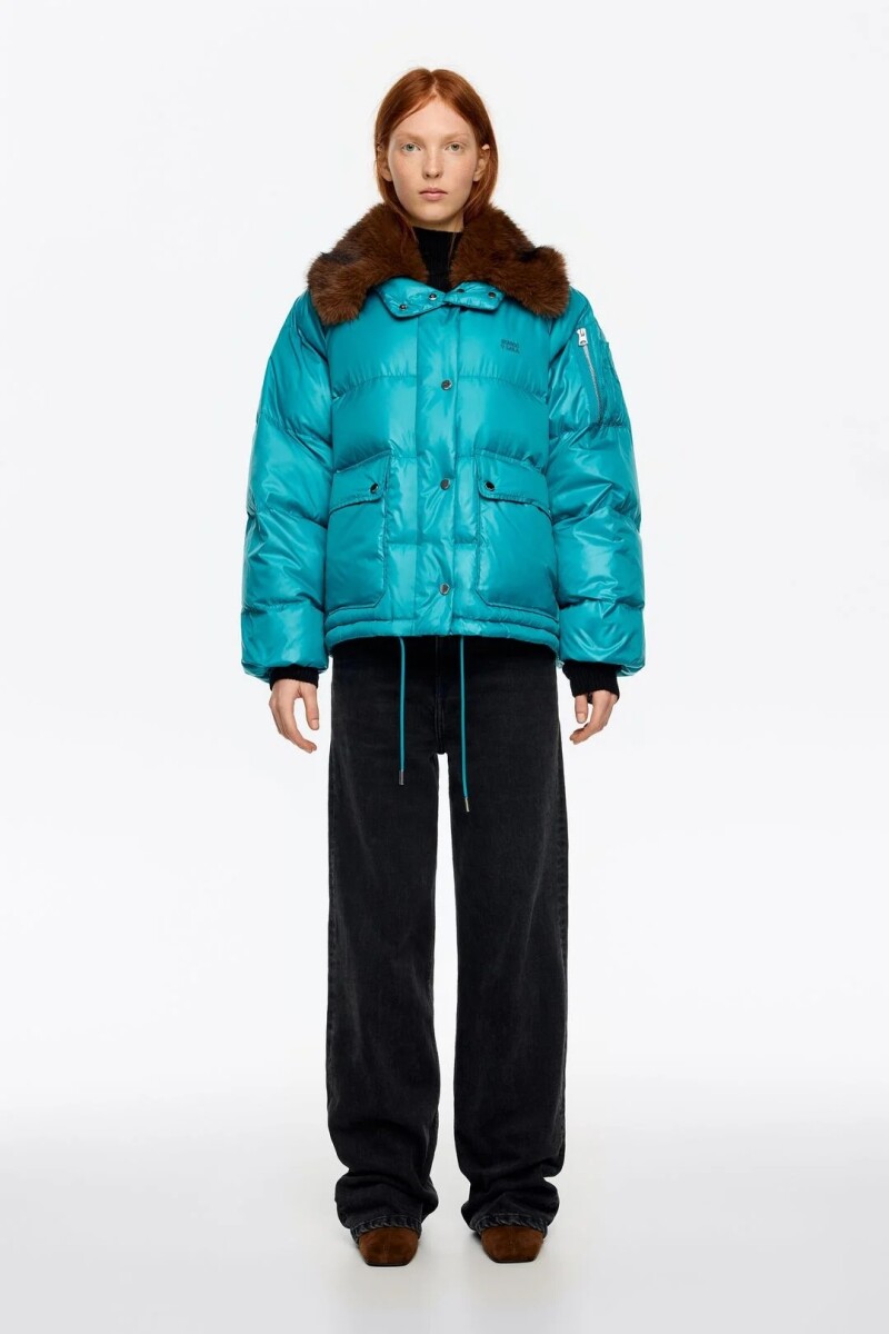 ABRIGO ACOLCHADO Turquesa