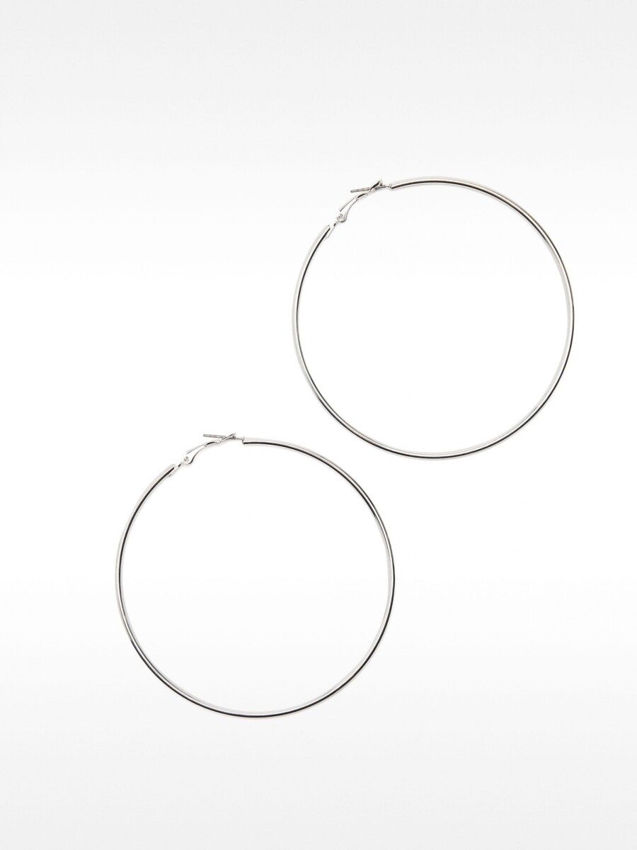 Aros Grandes Básicos plateado