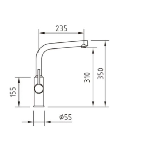 Griferia De Mesada Cocina Monocomando Cromo Clever 2 Salidas Combinadas Para Filtro 000