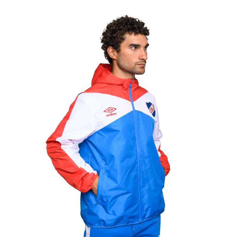 Campera de Hombre Umbro Nylon Pulse Nacional Azul Real - Blanco - Rojo