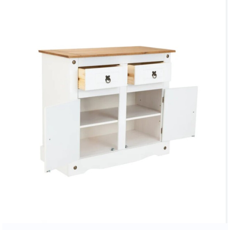 Mueble Estilo Mexicano 2 Puertas 2 Cajones Color BLANCO Mueble Estilo Mexicano 2 Puertas 2 Cajones Color BLANCO