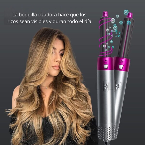 Modelador Secador Cepillo Alisador Rizador Anti Frizz 5 En 1 Modelador Secador Cepillo Alisador Rizador Anti Frizz 5 En 1