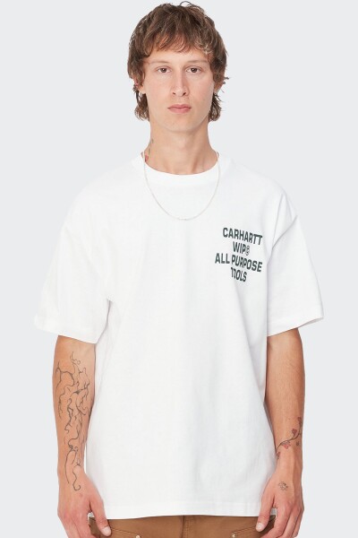 S/S CROSS SCREW T-SHIRT Blanco