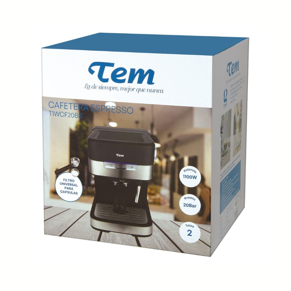 Cafetera Espresso Negra 20 Bares - Modelo Z7403 - Tem Cafetera Espresso Negra 20 Bares - Modelo Z7403 - Tem