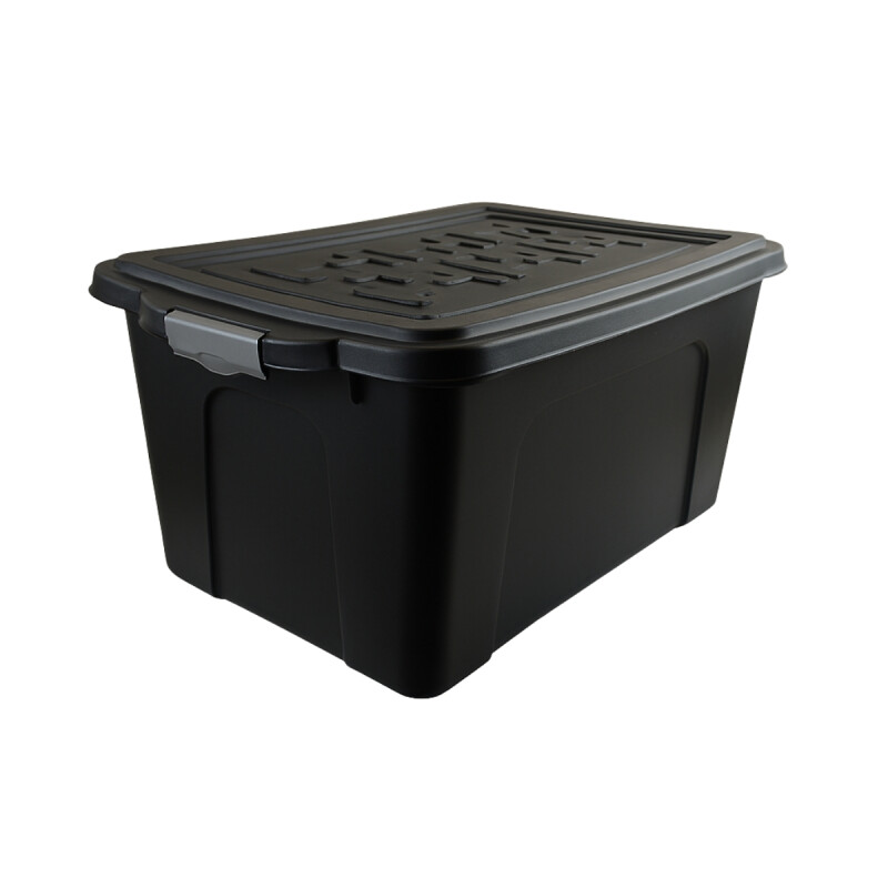 Caja organizadora 70lts con tapa NEGRO