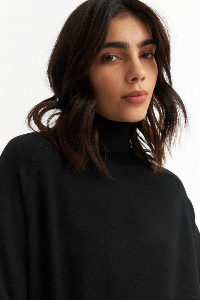 Sweater cuello rompeviento GRIS OSCURO