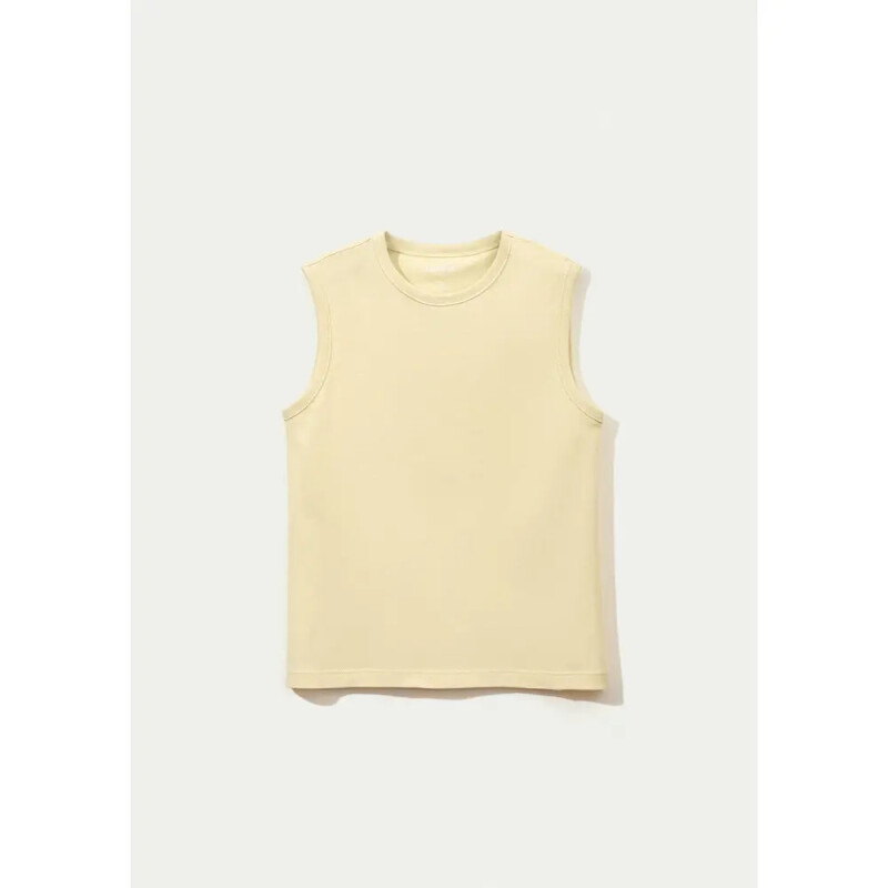 CAMISETA REGATA MASC AMARELO CLARO