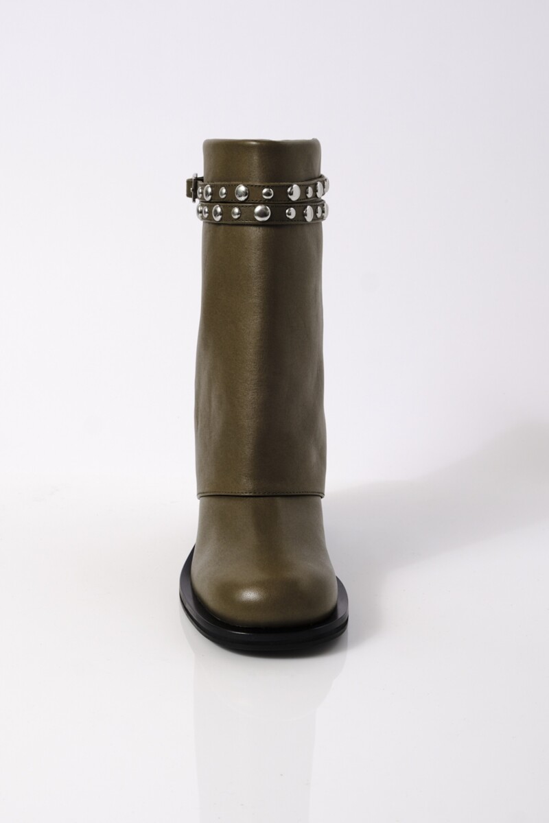 BOTA LARGA SCORPIO STUDDED Verde