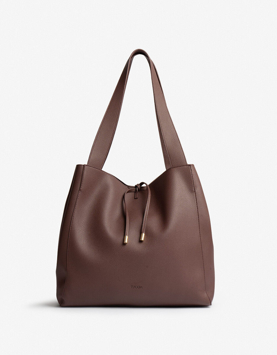 Shopper Con Bolso Chocolate 