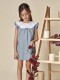 Vestido Cuello Contraste Gris
