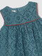 Vestido Openwork Contraste Azul Claro