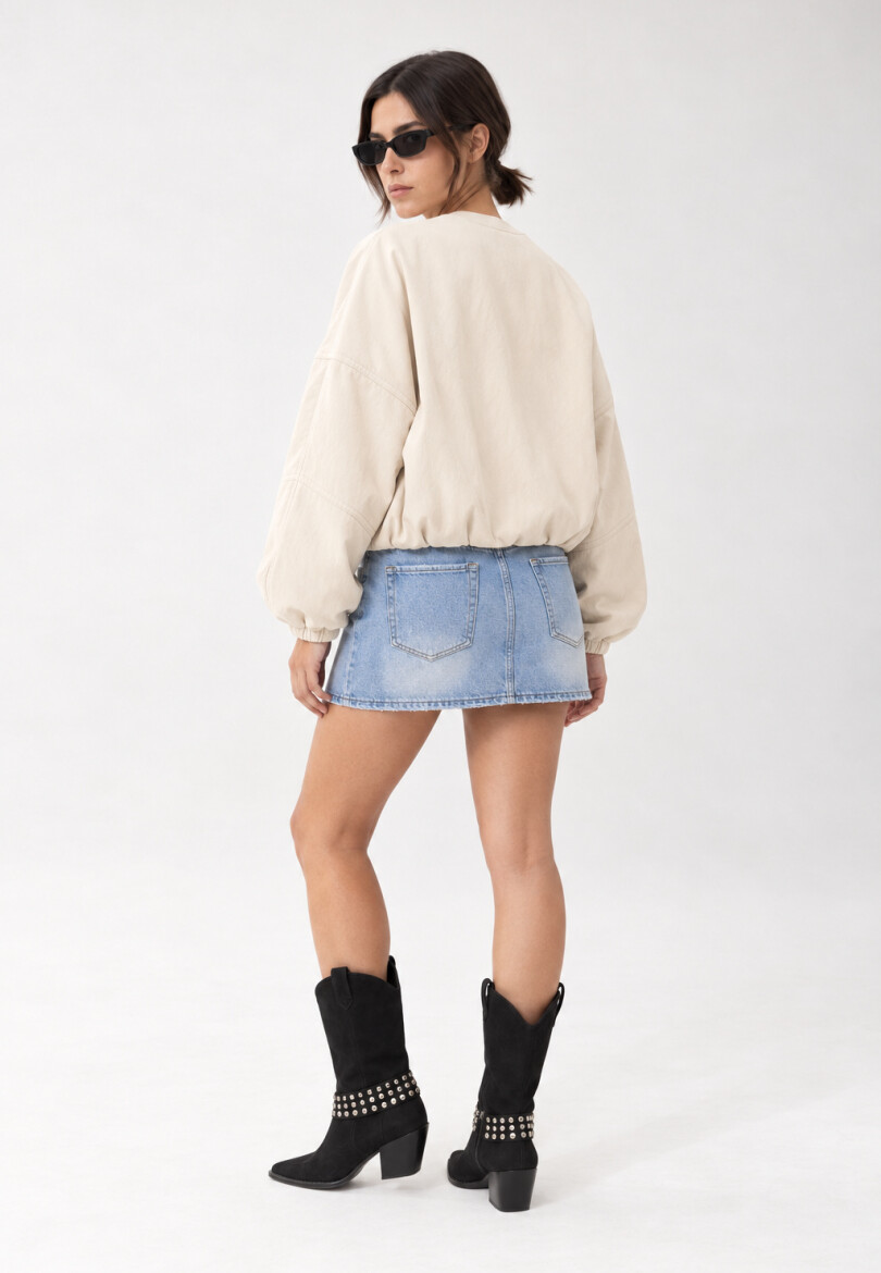 Campera Bomber Beige