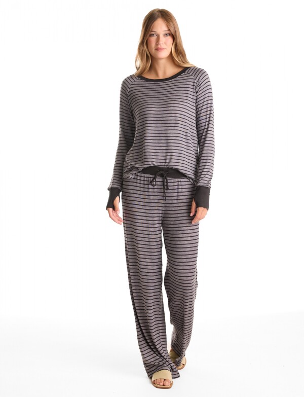 Pijama Con Pantalon NEGRO/GRIS