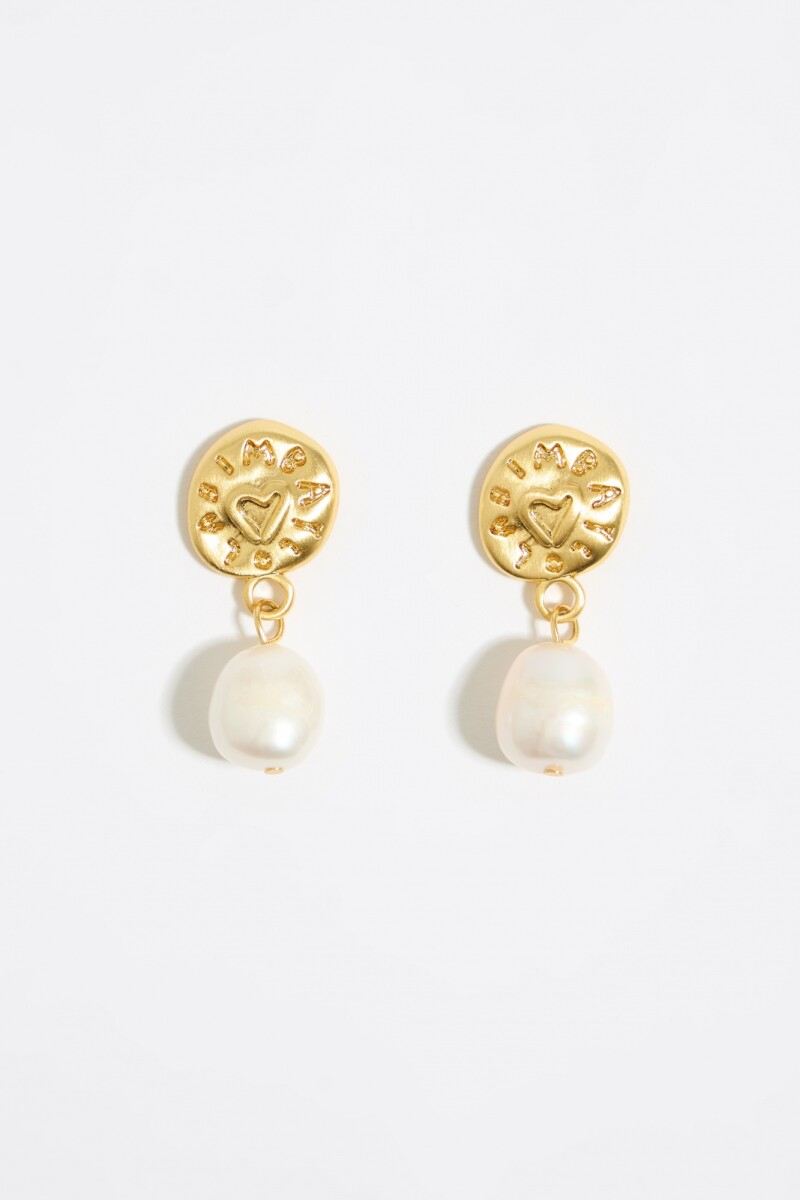 PENDIENTES CON PERLAS PERLA Blanco