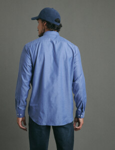 012625 CAMISA HARRINGTON LABEL Azul