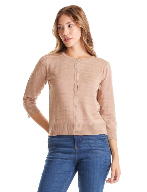 Cardigan Basico TOSTADO