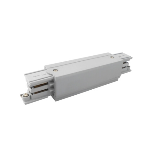 Conector lineal eléctrico p/riel plateado MHT1 KE0056