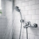 Grifería Ducha Exterior Aqualia Con Teléfono CROMO