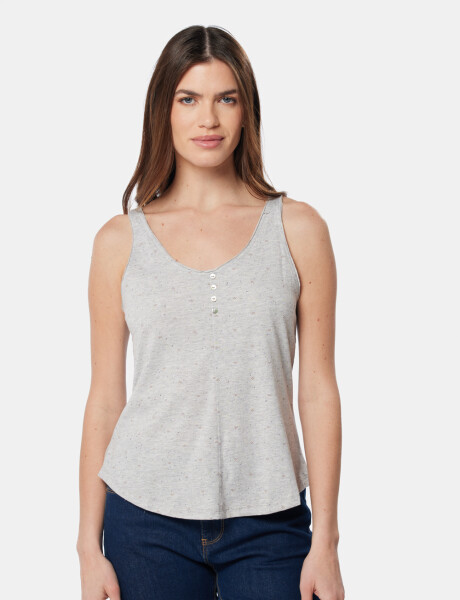 MUSCULOSA CON BOTONES Gris