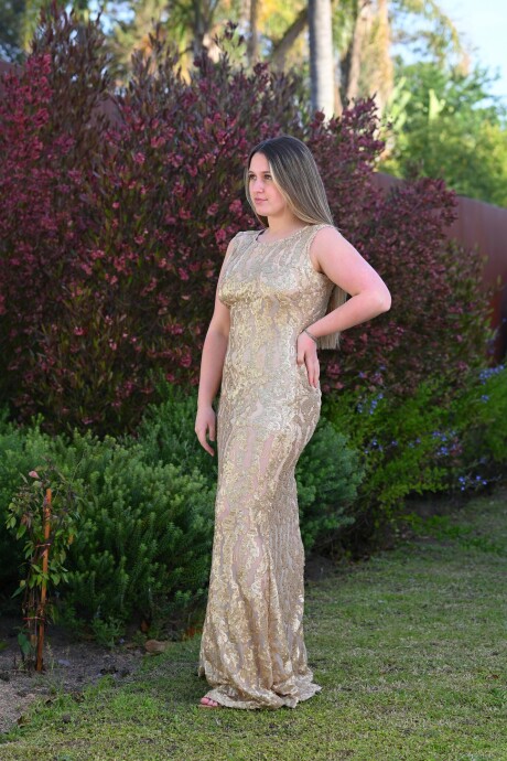 Vestido lentejuelas Berila Dorado