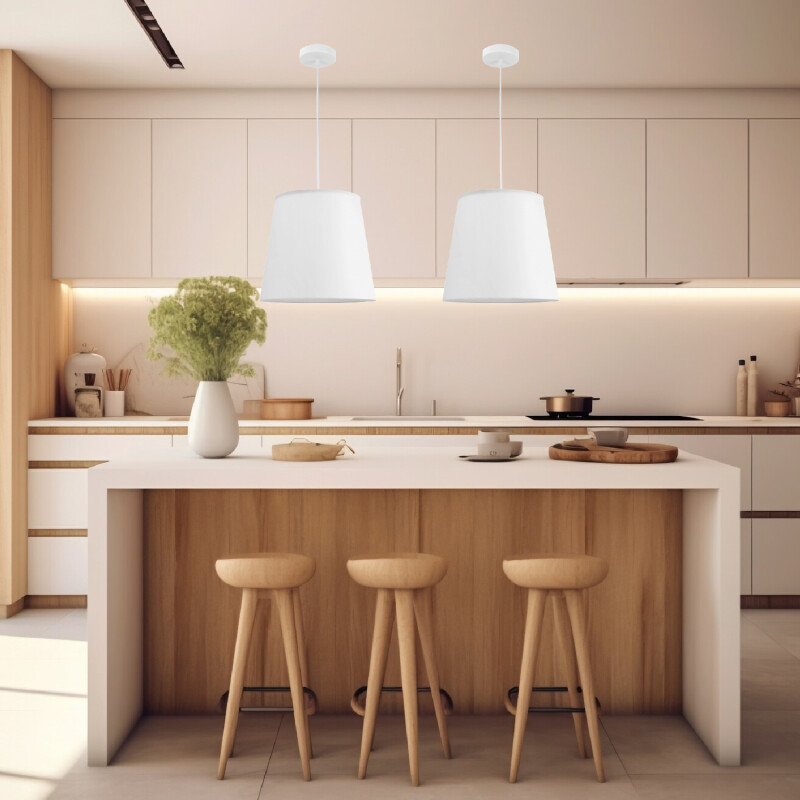 ARTEFACTO COLGANTE DECORATIVO SIRA - BLANCO Luminaria Colgante Sira Blanca
