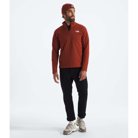Buzo Polar Textured cierre de 1/4 hombre Iron Clay Heather