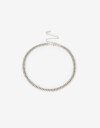 Collares Cortos Metal Collar Corto Bold De Acero - Plateado