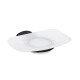 Jabonera Negro Mate Con Plato Epuyen Fv Base: 45X70 Vaso: 102X119