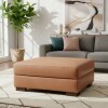 PUFF DOMINI OTTOMAN - 100% CUERO - MARRON PUFF DOMINI OTTOMAN - 100% CUERO - MARRON