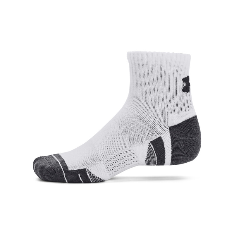 UA Performance Cotton 3p Qtr WHT-100