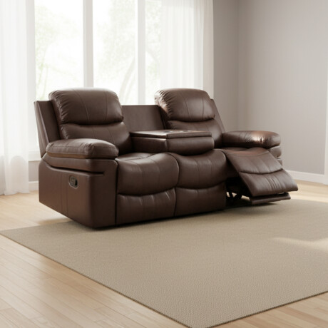 SILLÓN RECLINABLE 3 CUERPOS PU MARRON MR2138 CHOC.