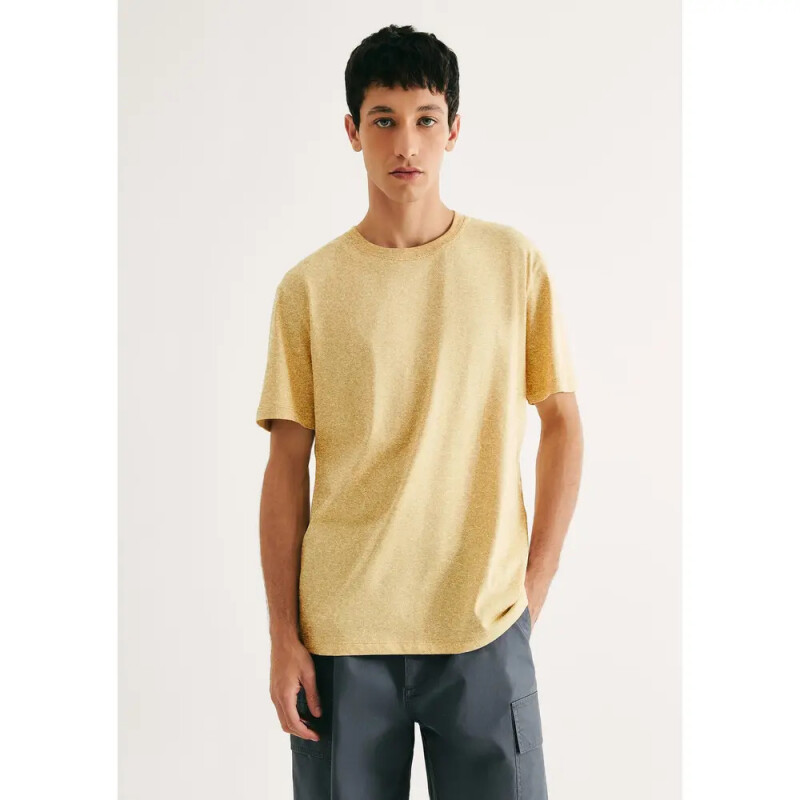CAMISETA MM MASC AMARELO MESCLA
