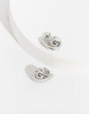 Aros Pasantes Metal Aros De Gota - Plateado Rodio