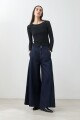 Pantalón de jean wide leg jean oscuro