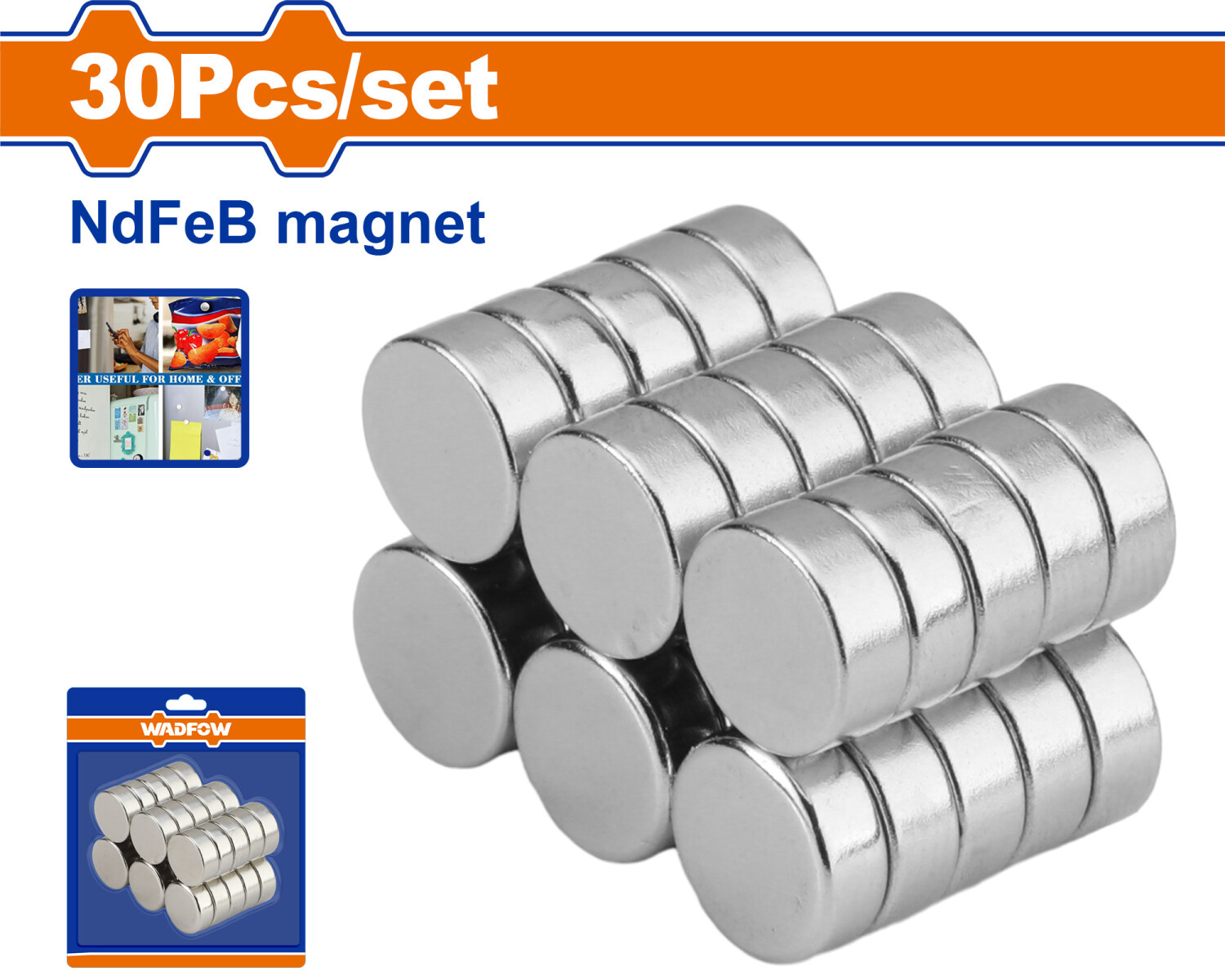 SET X 30 IMANES 8X3MM WADFOW WZE1K11 