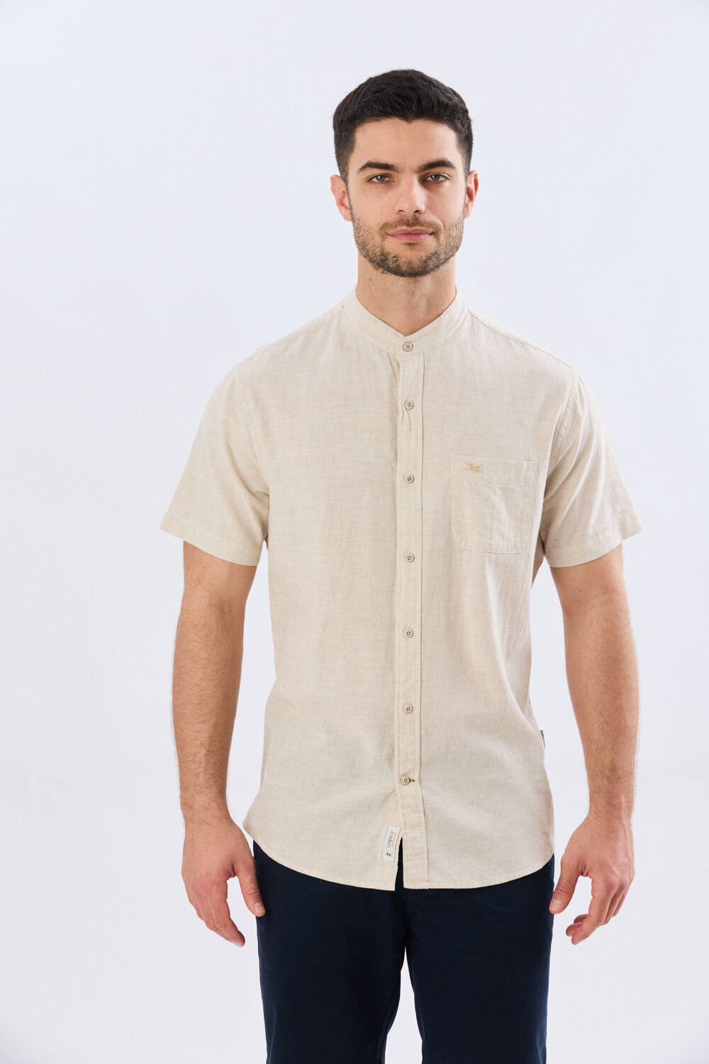 CAMISA DE LINO CUELLO MAO Arena