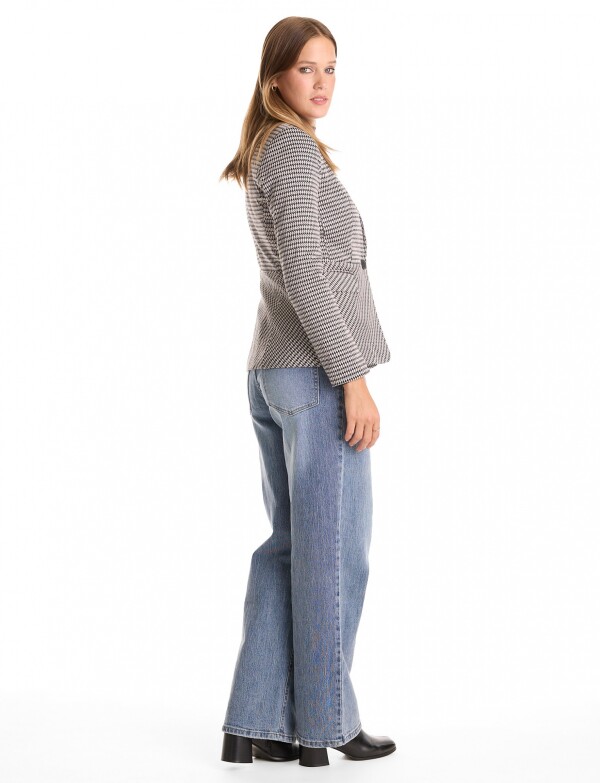 Blazer Jacquard MULTI/NEGRO