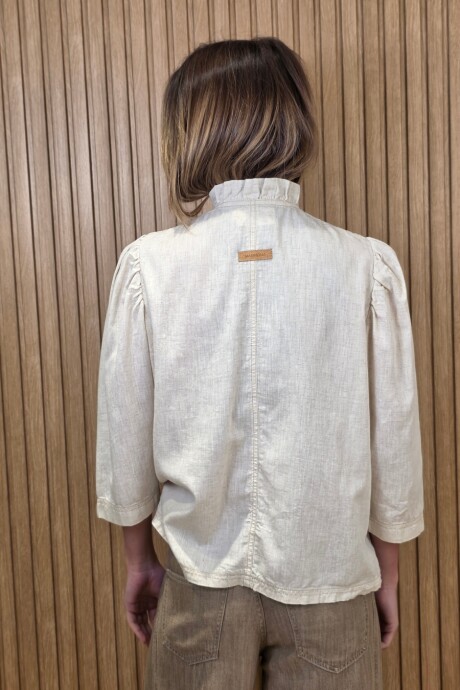 Camisa Carlita Beige Melange