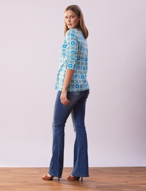 Blusa Algodon VERDE/MULTI