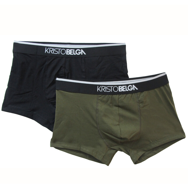 Boxer de Hombre KristoBelga BOXER Pack X 2 Negro - Verde