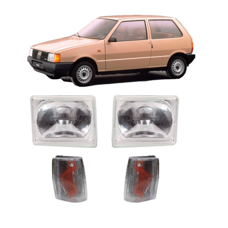 SEMIOPTICAS COMBO KIT SEMIOPTICAS SEÑALEROS FIAT UNO HASTA 91 SEMIOPTICAS COMBO KIT SEMIOPTICAS SEÑALEROS FIAT UNO HASTA 91