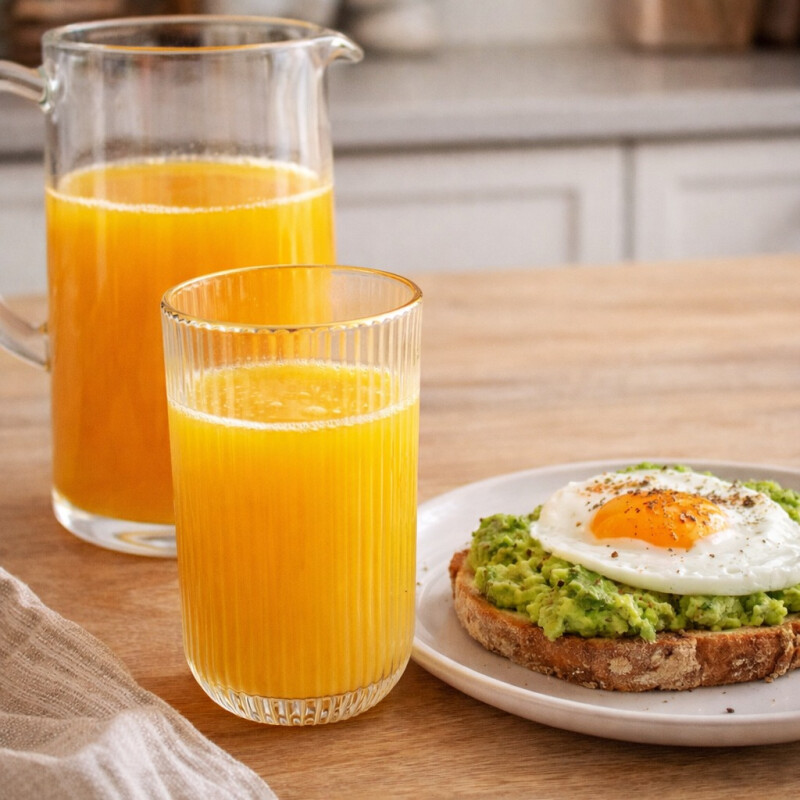 Vaso de Vidrio con Borde Dorado Line Set 6 Unidades Vaso de Vidrio con Borde Dorado Line Set 6 Unidades