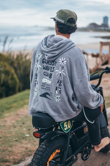 Hoodie Jungla Boxy Fit / Gris Wash U