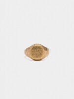 Anillo Sello Para Meñique dorado